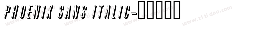 Phoenix Sans Italic字体转换